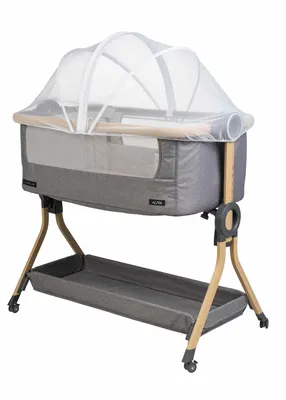 עריסה נצמדת למיטה ספורט ליין עלמה – אפור מלאנג’- Sport Line