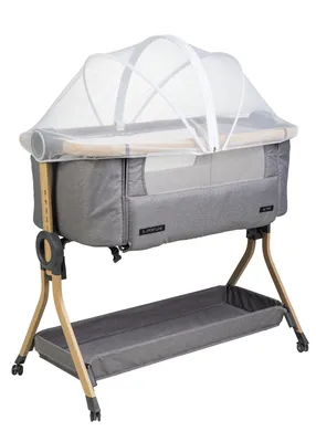 עריסה נצמדת למיטה ספורט ליין עלמה – אפור מלאנג’- Sport Line