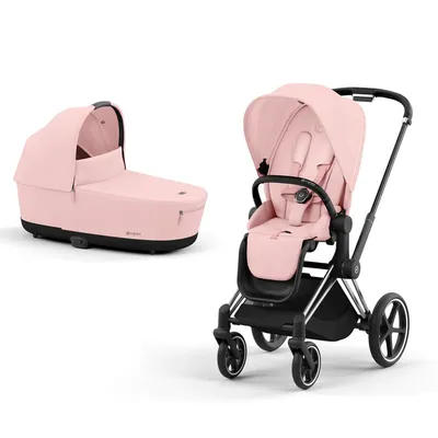 עגלה משולבת סייבקס פריאם 4 | שלדה כרום עם ידית שחורה – 4 Cybex Priam