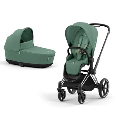 עגלה משולבת סייבקס פריאם 4 | שלדה כרום עם ידית שחורה – 4 Cybex Priam