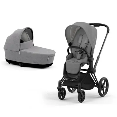 עגלה משולבת סייבקס פריאם 4 | שלדה שחורה עם ידית שחורה – 4 Cybex Priam