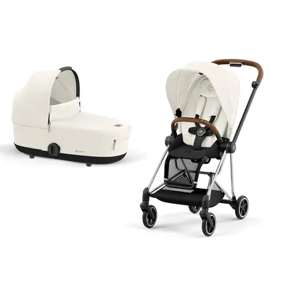 עגלה משולבת סייבקס מיוס 3 | שלדה כרום עם ידית חומה – Cybex Mios 3