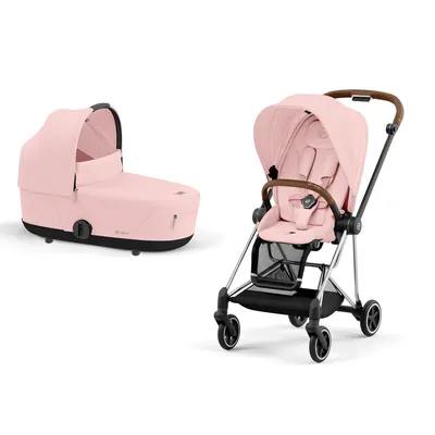 עגלה משולבת סייבקס מיוס 3 | שלדה כרום עם ידית חומה – Cybex Mios 3