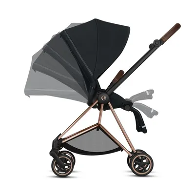 עגלה משולבת סייבקס מיוס 3 | שלדה כרום עם ידית שחורה – Cybex Mios 3