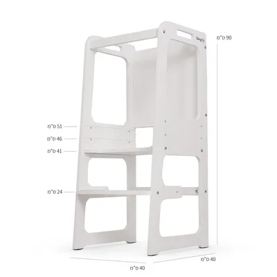 מגדל למידה דייניז אוקלנד עץ לבן – Dainy’s Oakland™ White