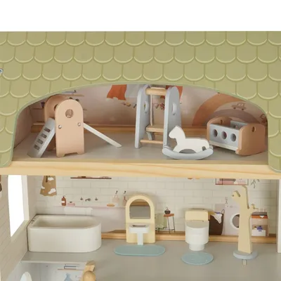 בית בובות מאובזר וילה אורבנית מעץ דייניז – Dainy’s Wooden Urban Villa Doll House