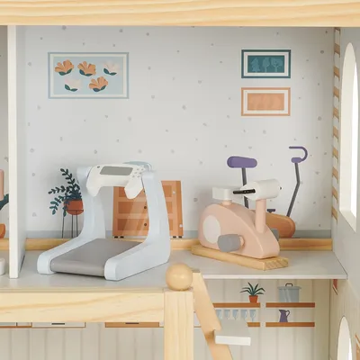 בית בובות מאובזר וילה אורבנית מעץ דייניז – Dainy’s Wooden Urban Villa Doll House