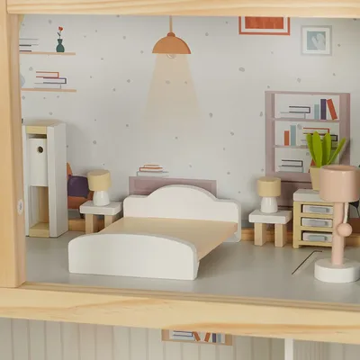 בית בובות מאובזר וילה אורבנית מעץ דייניז – Dainy’s Wooden Urban Villa Doll House