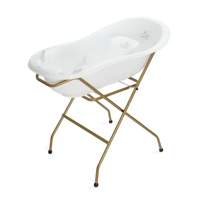 ערכת אמבטיה טגה בייבי 102 ס”מ ליין ארנבים | אמבטיה + מושב אמבטיה + מעמד אמבטיה זהוב – Tega Baby