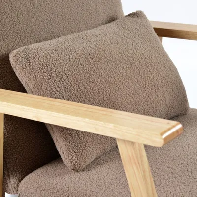 כורסת הנקה נדנדה טוקיו בד בוקלה קפה coffee