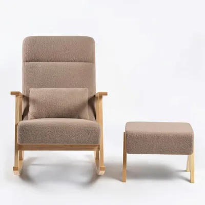 כורסת הנקה נדנדה טוקיו בד בוקלה קפה coffee