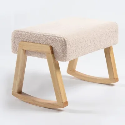 כורסת הנקה נדנדה ראטן בוקלה צבע בז'