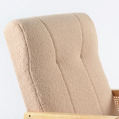 כורסת הנקה נדנדה ראטן בוקלה צבע חול