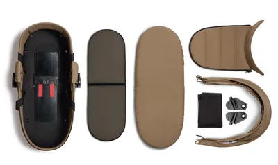 עגלת YOYO² עם שלדה לבנה/שחורה + סל שכיבה + טיולון