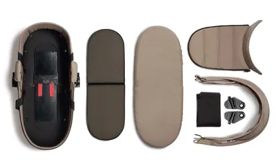 עגלת YOYO² עם שלדה לבנה/שחורה + סל שכיבה + טיולון