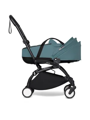 עגלת YOYO² עם שלדה לבנה/שחורה + סל שכיבה + טיולון