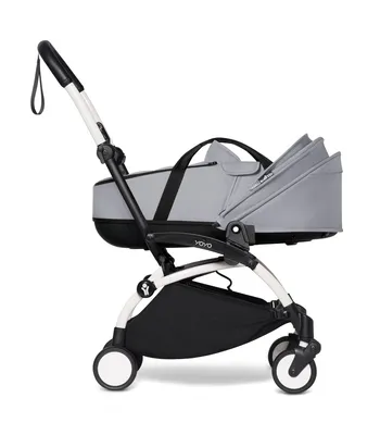 עגלת YOYO² עם שלדה לבנה/שחורה + סל שכיבה + טיולון