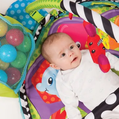 משטח פעילות עם בריכת כדורים - ™Animals & Smiles