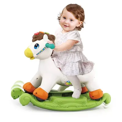 סוס רכיבה ונדנדה הולה טויס - Huile toys 2-in-1 Rocking & Riding Pony