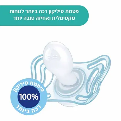 זוג מוצצי סיליקון 0-2M פיזיו מיקרו – PhysioForma Micro
