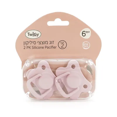 זוג מוצצי סיליקון טוויגי 6-12 חודשים – Twigy 2 pk Silicone Pacifier
