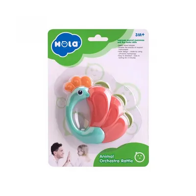 נשכן הולה טויס תזמורת בעלי חיים טווס – Hola Toys Animal Orchestra Rattle Peackoc