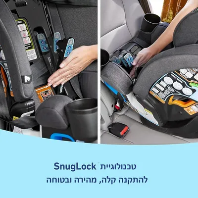 4Ever DLX Grad 5in1 Slim כסא בטיחות 5ב1 במהדורה צרה מלידה עד 54 קג