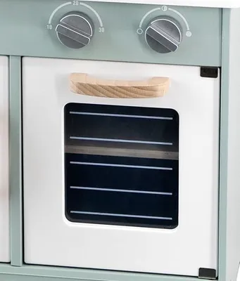 מטבח לילדים עם תנור כיור כיריים ארון ו-8 אביזרים - אפור PolarB