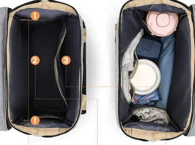 תיק החתלה נפתח לעריסה 2ב1 HD18 בייבי מישל