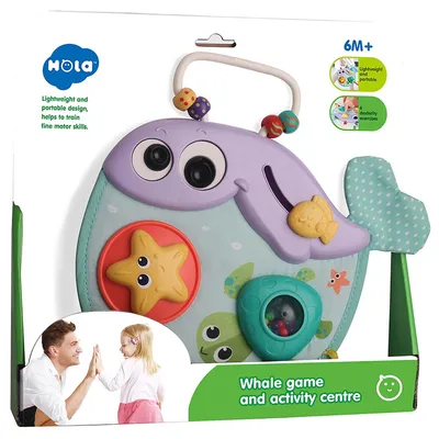 משחק ולוח פעילות לוויתן הולה טויס – Hola Toys Whale Game & Activity Centre