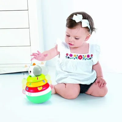 צעצוע מגדל טבעות מתנדנד בצורת חד קרן