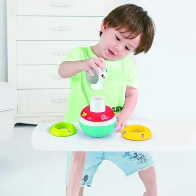 צעצוע מגדל טבעות מתנדנד בצורת חד קרן