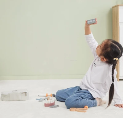 ערכת משחק רופא שיניים מעוצב עם 14 אביזרים מעץ מלא למשחקי דמיון PolarB