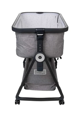 עריסה נצמדת למיטה בד אפור מלאנג’ / שלד שחור ספורט ליין נועה Sport Line