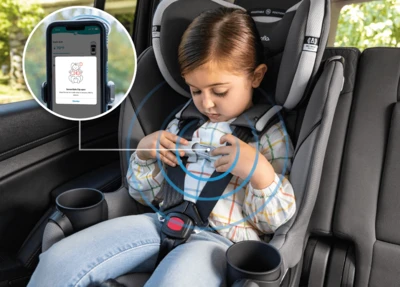 כיסא בטיחות מסתובב משולב בוסטר Revolve 360 Extend עם חיישן Sensor Safe - שחור Evenflo