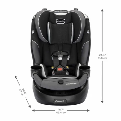 כיסא בטיחות מסתובב Revolve 360 Slim אפור שחור Canton Black