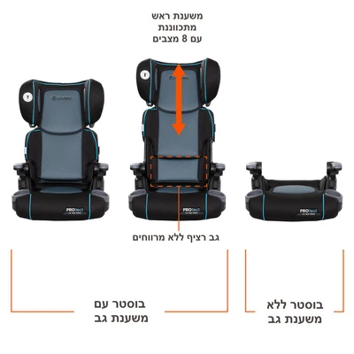 חדש בישראל! בוסטר גב 2 ב 1 מבית Baby Trend® Protect 2-in-1 ®Baby Trend
