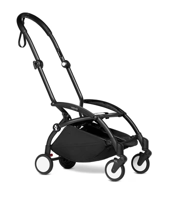 עגלת YOYO² עם שלדה לבנה/שחורה + סל שכיבה + טיולון