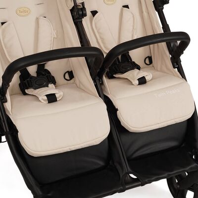 עגלת תאומים טוויגי טווין פיקס צבע שמנת – ™Twigy Twin Peaks