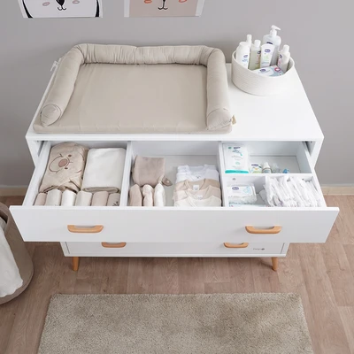 שידת אחסנה אליסון לבן/עץ - Alison™ Dresser White/Wood 120 cm