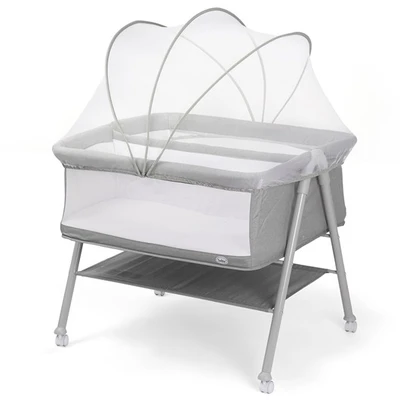 עריסת תאומים דאלאס דאבל אפור / מסגרת אפורה – Dallas Double Baby Crib Rocky