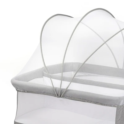 עריסת תאומים דאלאס דאבל אפור / מסגרת אפורה – Dallas Double Baby Crib Rocky