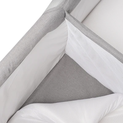 עריסת תאומים דאלאס דאבל אפור / מסגרת אפורה – Dallas Double Baby Crib Rocky