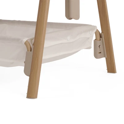 עריסה נצמדת היילי לבן / שלד דמוי עץ – Hailey