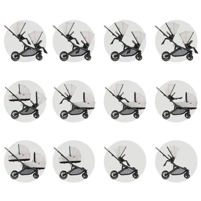 עגלת תאומים נואל בז' - NOelle