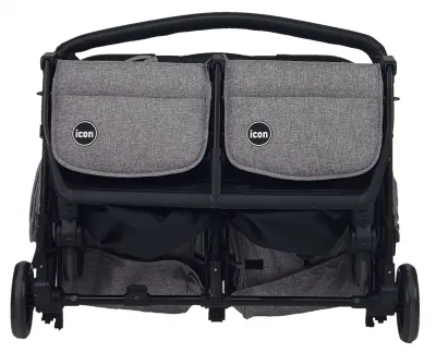 עגלת תאומים TWINYאפור מלאנז'