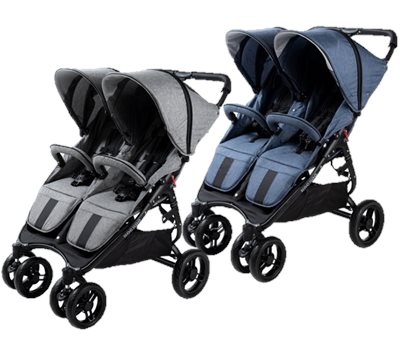 עגלת תאומים ואחים KOOKOO דגם 24 צבע שחור