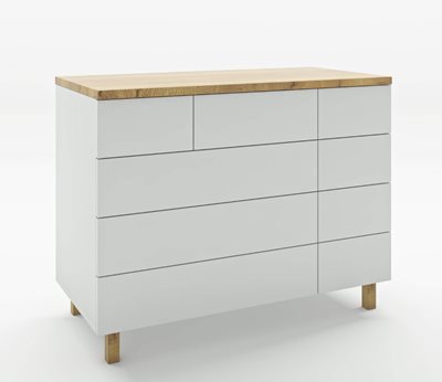 שידה שנהב ברוחב 120 ס״מ הכוללת מגירת טאצ' - לבן טבעי טל רהיטי תינוקות