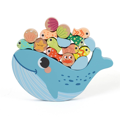משחק איזון לוויתן מעץ דייניז – ‏‏‏‏Dainy’s Wooden Whale Balancing Game
