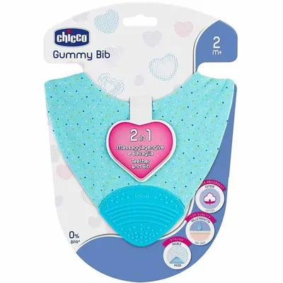 סינר + נשכן גומי צ’יקו – Chicco Gummy Bib Teether